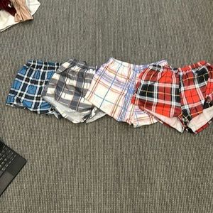 plaid pajama shorts